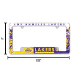 NBA Los Angeles Lakers All Over Chrome Frame Fan Gear NBA Los Angeles Lakers