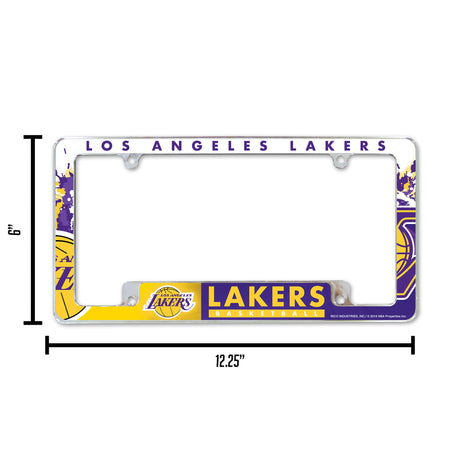 NBA Los Angeles Lakers All Over Chrome Frame Fan Gear NBA Los Angeles Lakers