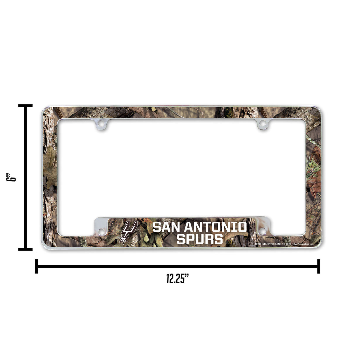 NBA San Antonio Spurs All Over Chrome Frame Fan Gear NBA San Antonio Spurs