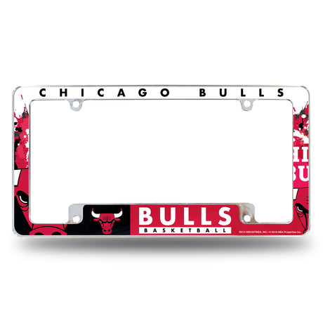 NBA Chicago Bulls All Over Chrome Frame Fan Gear NBA Chicago Bulls