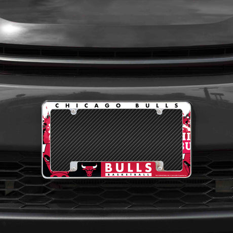 NBA Chicago Bulls All Over Chrome Frame Fan Gear NBA Chicago Bulls