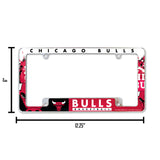 NBA Chicago Bulls All Over Chrome Frame Fan Gear NBA Chicago Bulls
