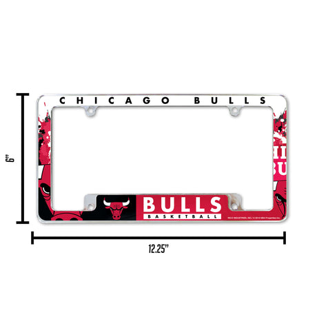 NBA Chicago Bulls All Over Chrome Frame Fan Gear NBA Chicago Bulls