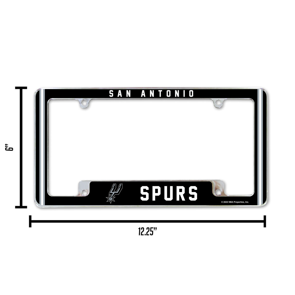 NBA San Antonio Spurs All Over Chrome Frame Fan Gear NBA San Antonio Spurs