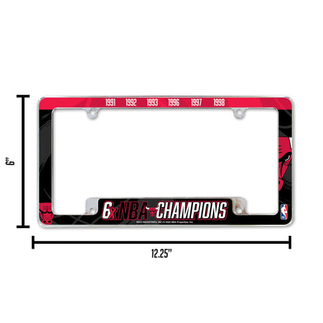 NBA Chicago Bulls All Over Chrome Frame Fan Gear NBA Chicago Bulls