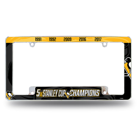 NHL Pittsburgh Penguins All Over Chrome Frame Fan Gear NHL Pittsburgh Penguins