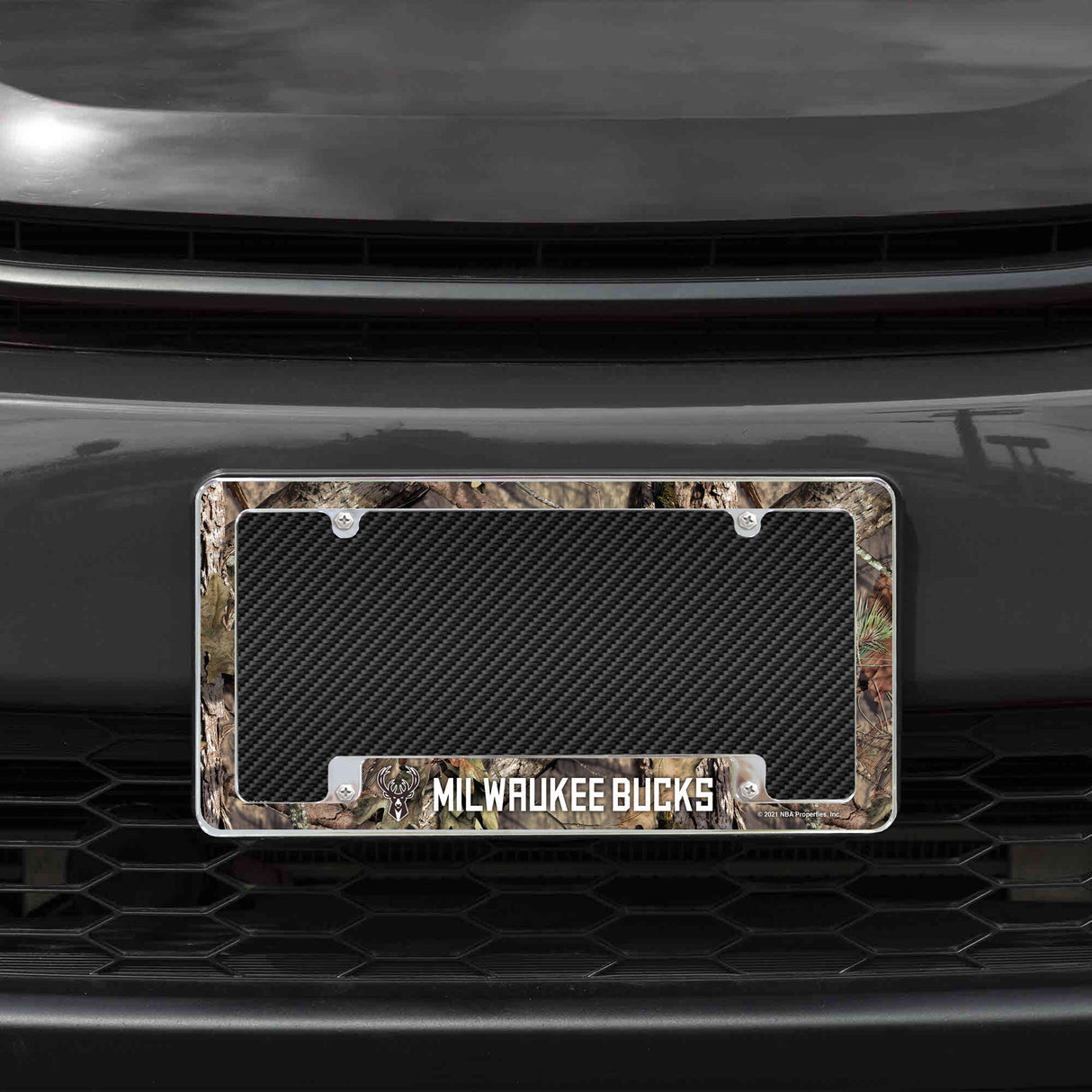 NBA Milwaukee Bucks All Over Chrome Frame Fan Gear NBA Milwaukee Bucks