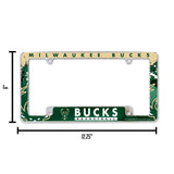 NBA Milwaukee Bucks All Over Chrome Frame Fan Gear NBA Milwaukee Bucks