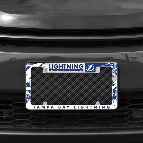 NHL Tampa Bay Lightning All Over Chrome Frame Fan Gear NHL Tampa Bay Lightning