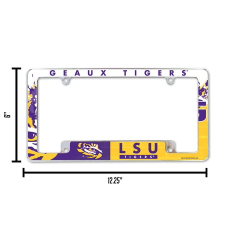 NCAA LSU Tigers All Over Chrome Frame Fan Gear NCAA LSU Tigers