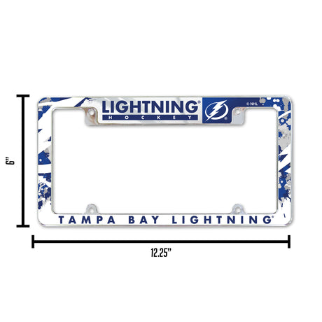 NHL Tampa Bay Lightning All Over Chrome Frame Fan Gear NHL Tampa Bay Lightning