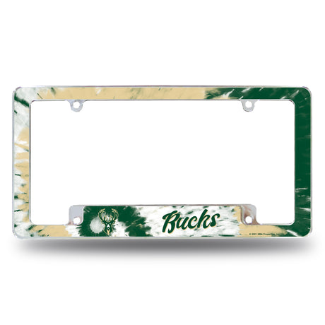 NBA Milwaukee Bucks All Over Chrome Frame Fan Gear NBA Milwaukee Bucks