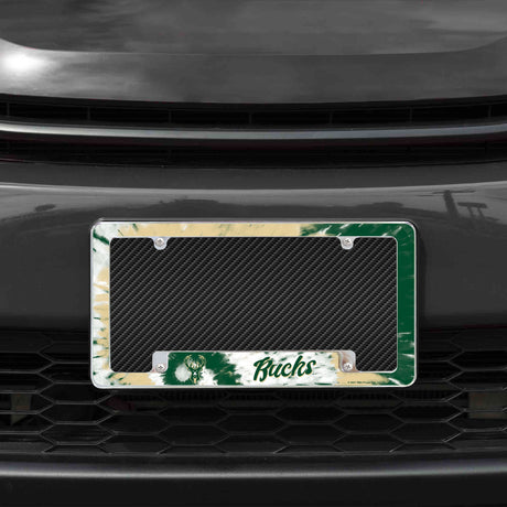 NBA Milwaukee Bucks All Over Chrome Frame Fan Gear NBA Milwaukee Bucks