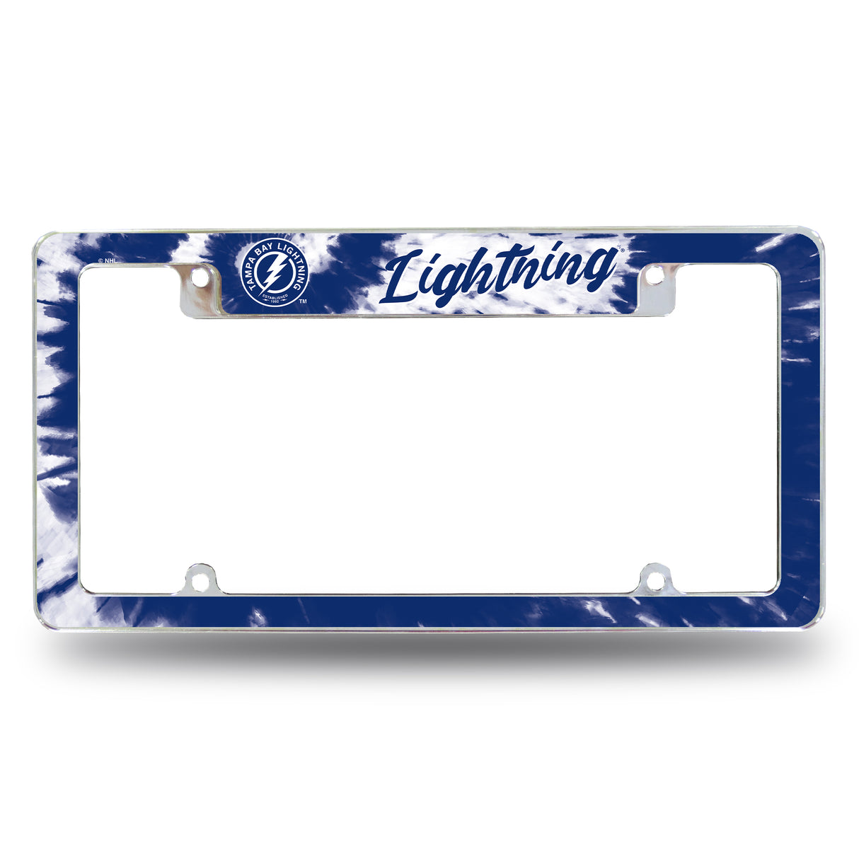 NHL Tampa Bay Lightning All Over Chrome Frame Fan Gear NHL Tampa Bay Lightning