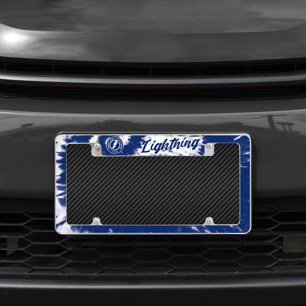 NHL Tampa Bay Lightning All Over Chrome Frame Fan Gear NHL Tampa Bay Lightning