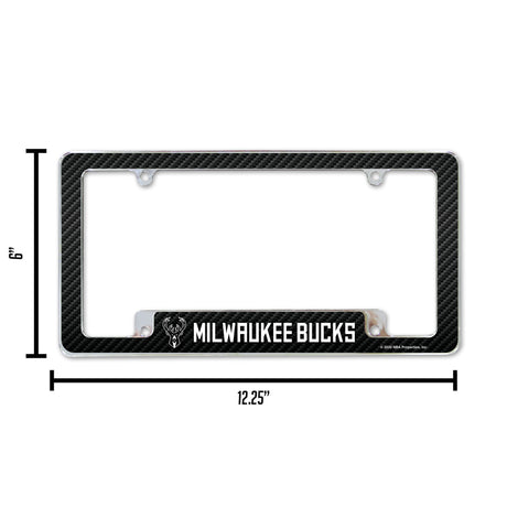 NBA Milwaukee Bucks All Over Chrome Frame Fan Gear NBA Milwaukee Bucks
