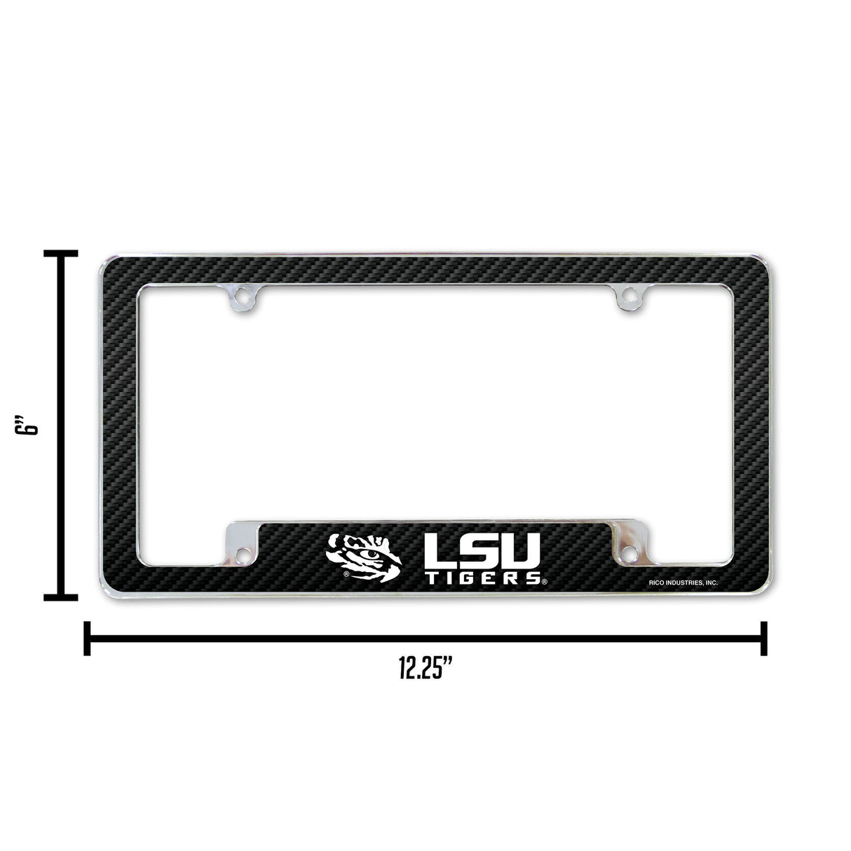 NCAA LSU Tigers All Over Chrome Frame Fan Gear NCAA LSU Tigers