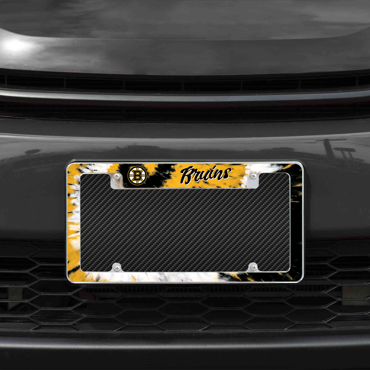 NHL Boston Bruins All Over Chrome Frame Fan Gear NHL Boston Bruins