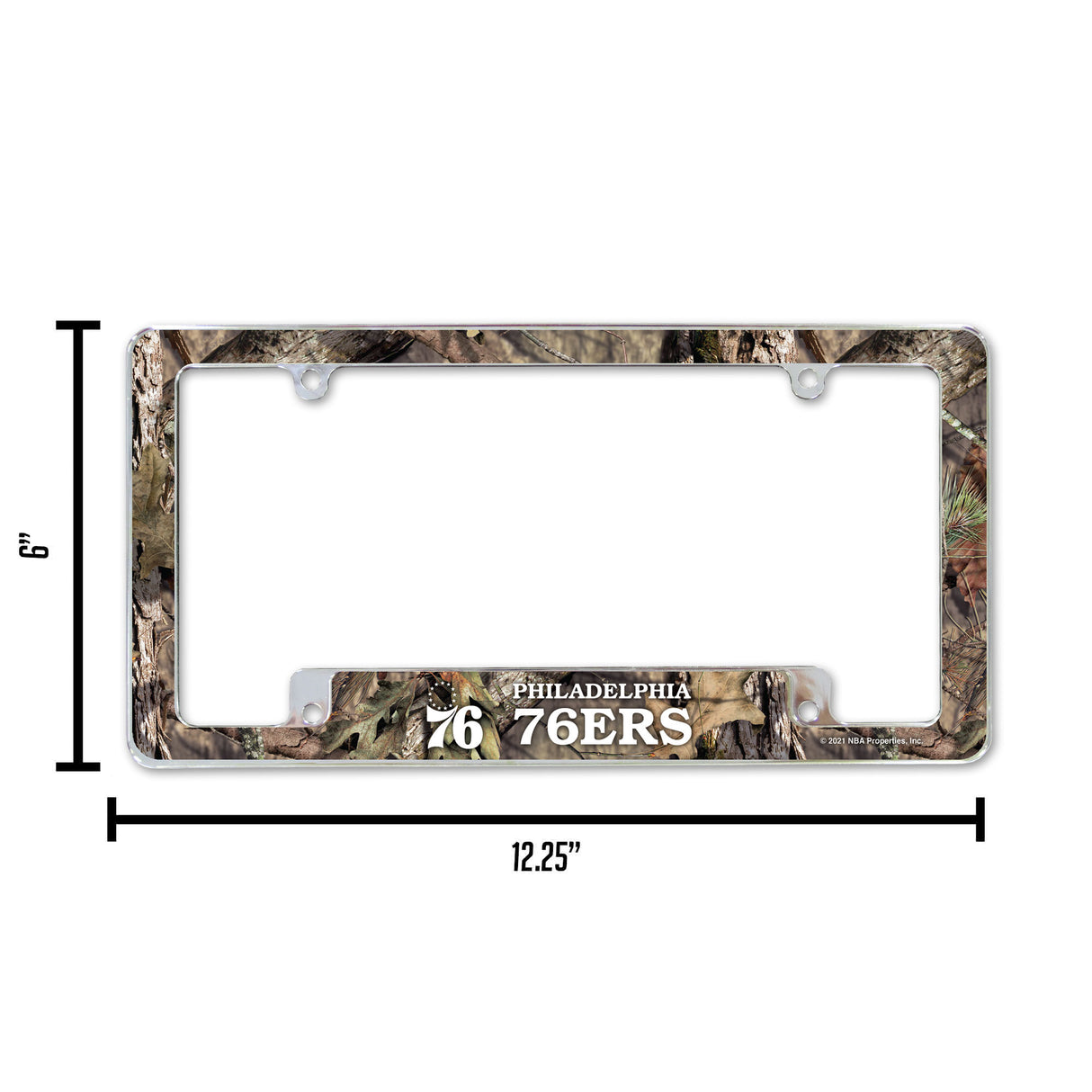 NBA Philadelphia 76ers All Over Chrome Frame Fan Gear NBA Philadelphia 76ers