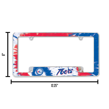 NBA Philadelphia 76ers All Over Chrome Frame Fan Gear NBA Philadelphia 76ers