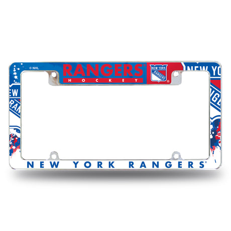 NHL New York Rangers All Over Chrome Frame Fan Gear NHL New York Rangers
