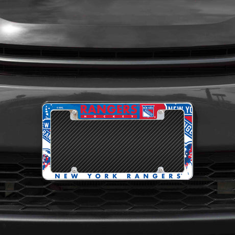 NHL New York Rangers All Over Chrome Frame Fan Gear NHL New York Rangers
