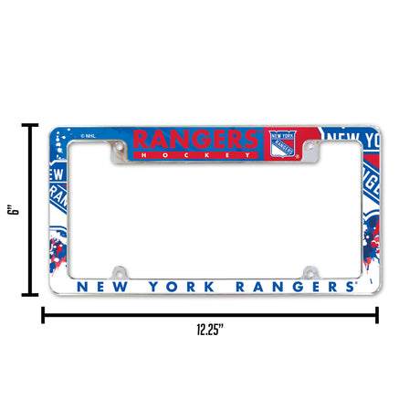 NHL New York Rangers All Over Chrome Frame Fan Gear NHL New York Rangers