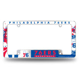 NBA Philadelphia 76ers All Over Chrome Frame Fan Gear NBA Philadelphia 76ers
