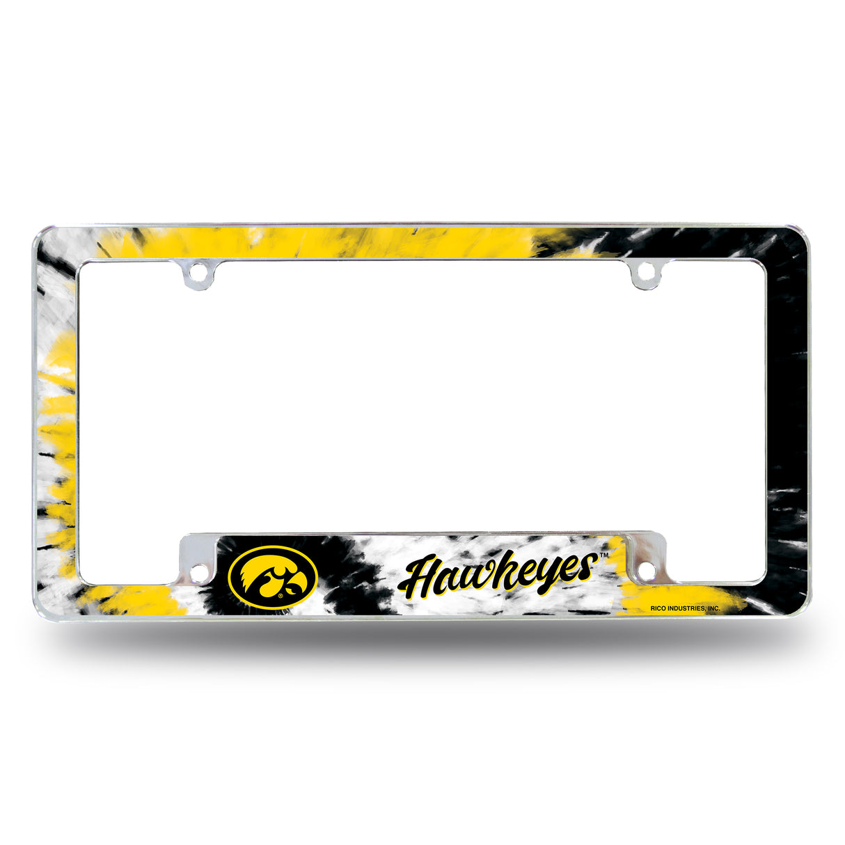 NCAA Iowa Hawkeyes All Over Chrome Frame Fan Gear NCAA Iowa Hawkeyes