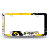 NCAA Iowa Hawkeyes All Over Chrome Frame Fan Gear NCAA Iowa Hawkeyes