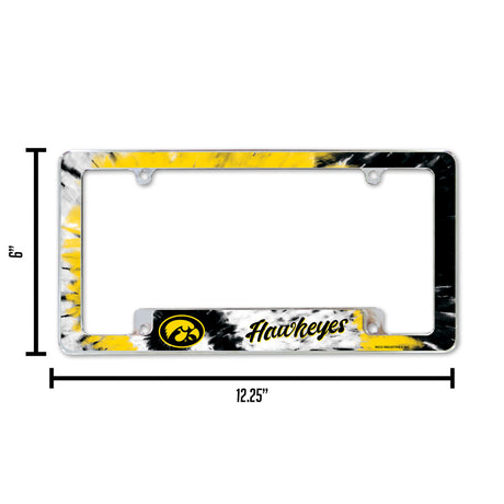 NCAA Iowa Hawkeyes All Over Chrome Frame Fan Gear NCAA Iowa Hawkeyes