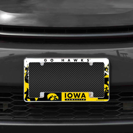 NCAA Iowa Hawkeyes All Over Chrome Frame Fan Gear NCAA Iowa Hawkeyes