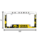 NCAA Iowa Hawkeyes All Over Chrome Frame Fan Gear NCAA Iowa Hawkeyes