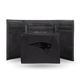 NFL New England Patriots Laser Engraved Trifold Wallet Fan Gear NFL New England Patriots