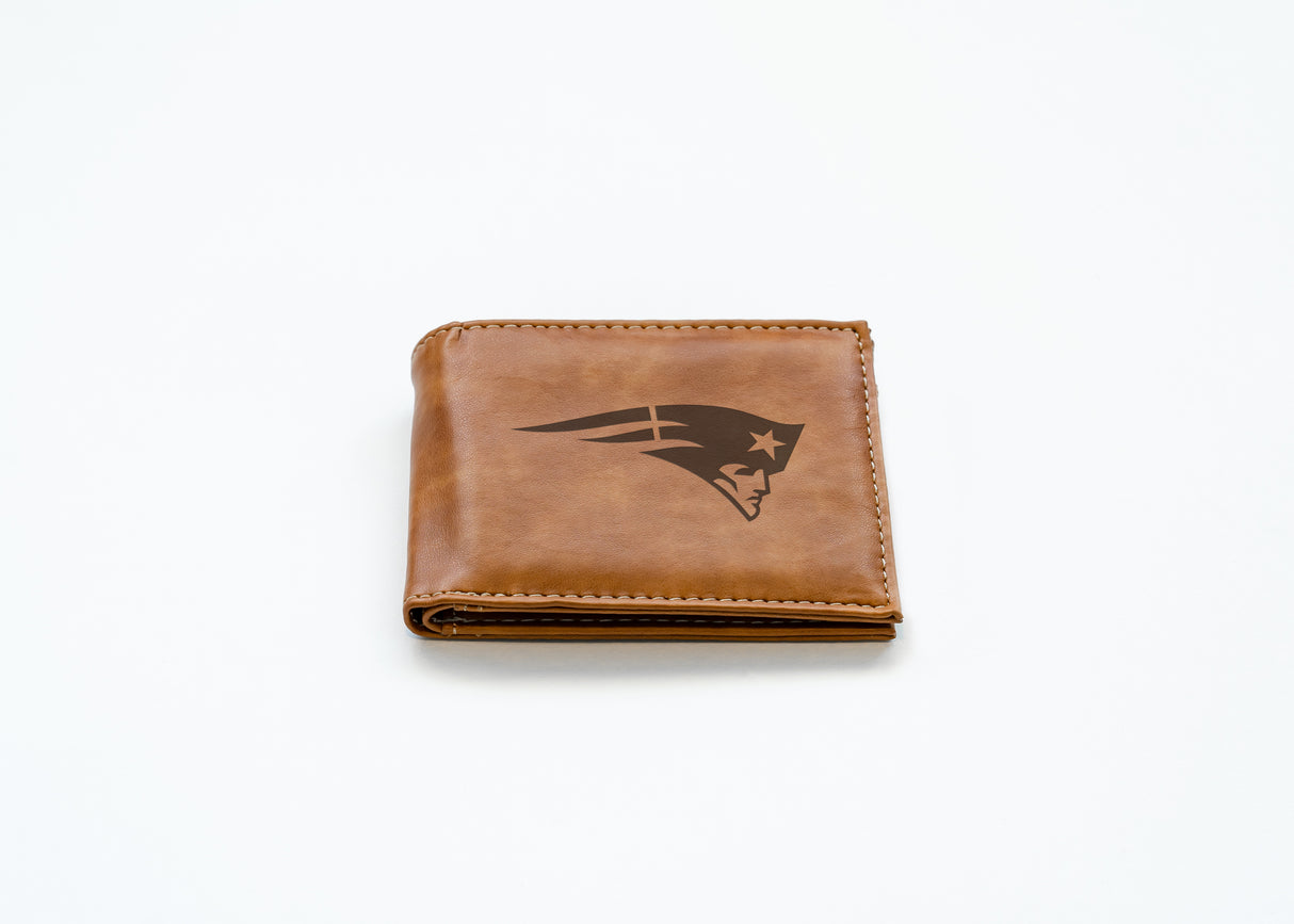 NFL New England Patriots Laser Engraved Bill-Fold Fan Gear NFL New England Patriots
