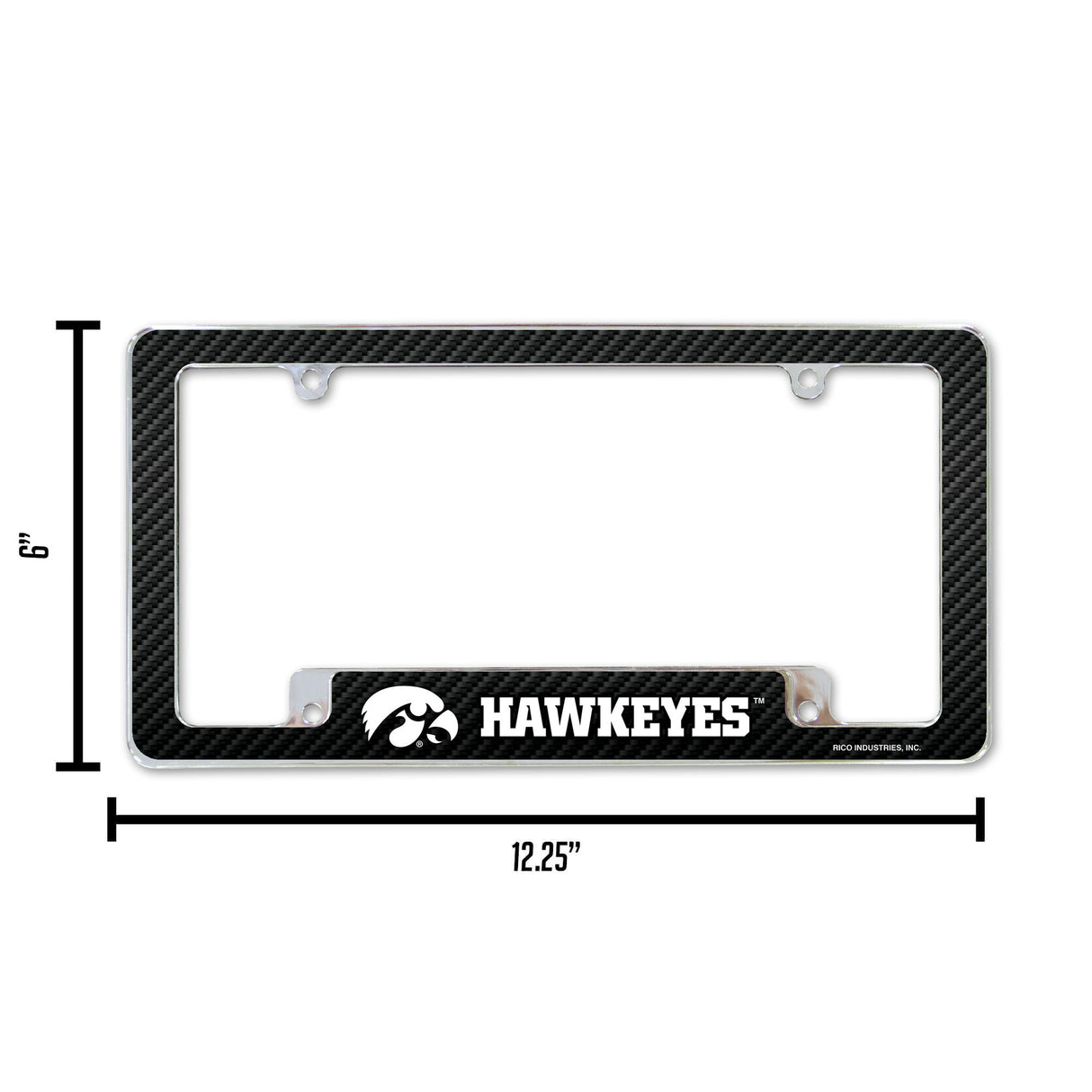 NCAA Iowa Hawkeyes All Over Chrome Frame Fan Gear NCAA Iowa Hawkeyes