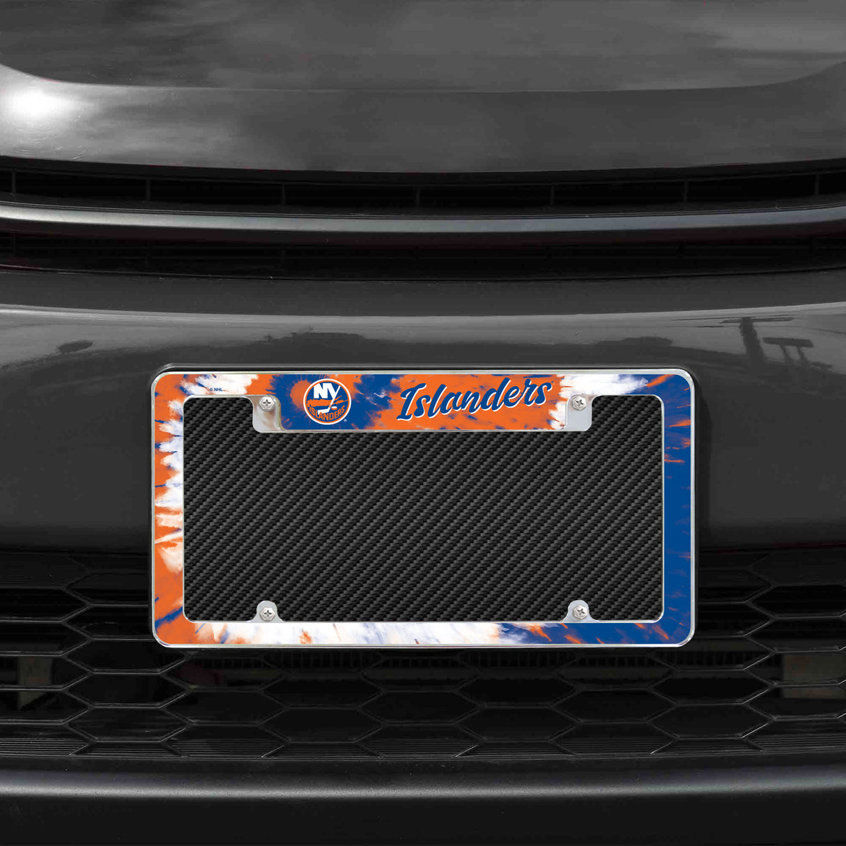 NHL New York Islanders All Over Chrome Frame Fan Gear NHL New York Islanders