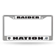 NFL Las Vegas Raiders Chrome License Plate Frame Fan Gear NFL Las Vegas Raiders