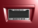 NFL Las Vegas Raiders Chrome License Plate Frame Fan Gear NFL Las Vegas Raiders