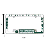 NCAA Michigan State Spartans All Over Chrome Frame Fan Gear NCAA Michigan State Spartans