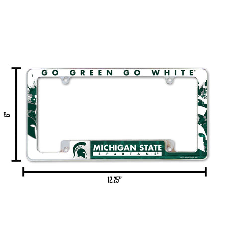 NCAA Michigan State Spartans All Over Chrome Frame Fan Gear NCAA Michigan State Spartans