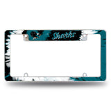 NHL San Jose Sharks All Over Chrome Frame Fan Gear NHL San Jose Sharks
