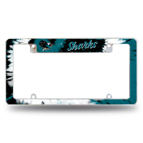 NHL San Jose Sharks All Over Chrome Frame Fan Gear NHL San Jose Sharks