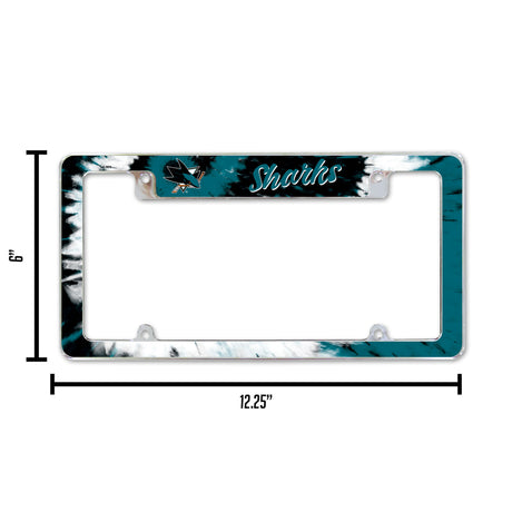 NHL San Jose Sharks All Over Chrome Frame Fan Gear NHL San Jose Sharks