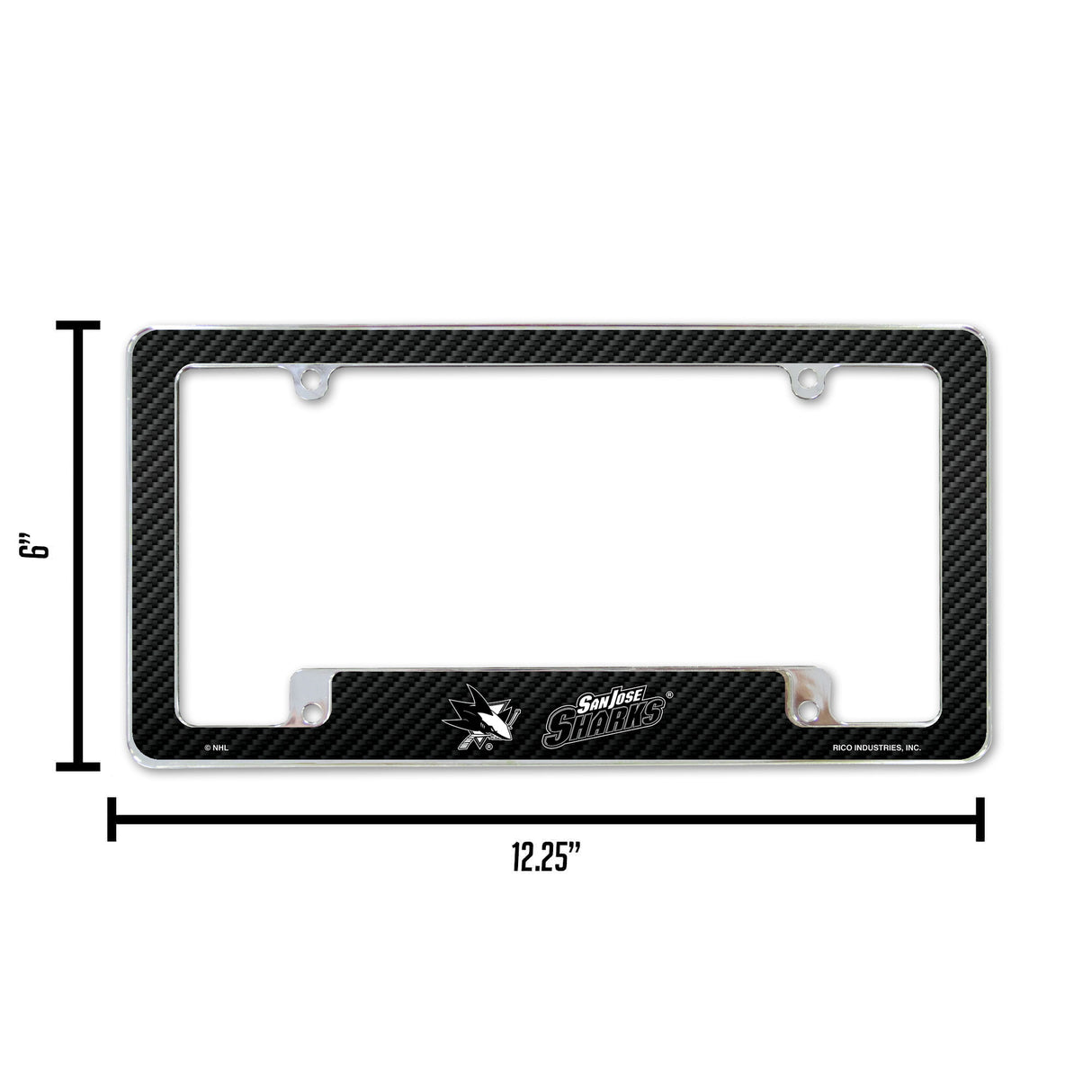 NHL San Jose Sharks All Over Chrome Frame Fan Gear NHL San Jose Sharks