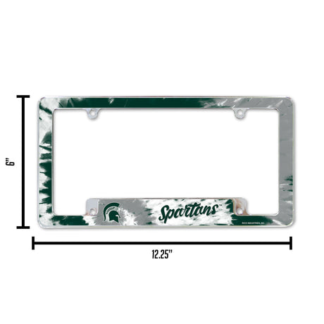 NCAA Michigan State Spartans All Over Chrome Frame Fan Gear NCAA Michigan State Spartans