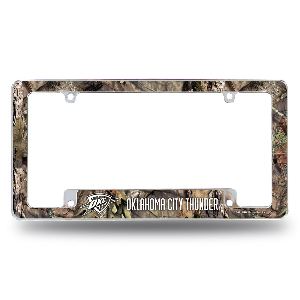 NBA Oklahoma City Thunder All Over Chrome Frame Fan Gear NBA Oklahoma City Thunder