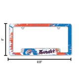 NBA Oklahoma City Thunder All Over Chrome Frame Fan Gear NBA Oklahoma City Thunder