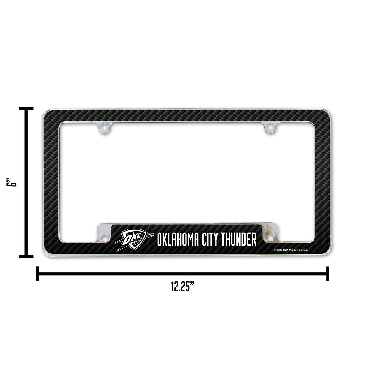 NBA Oklahoma City Thunder All Over Chrome Frame Fan Gear NBA Oklahoma City Thunder