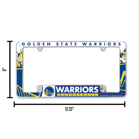 NBA Golden State Warriors All Over Chrome Frame Fan Gear NBA Golden State Warriors